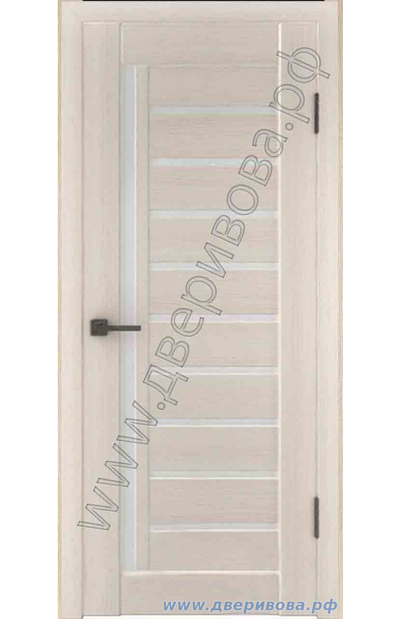 Полотно дверное Atum Х11 ЭКО-шпон Бьянко, стекло белый сатинат