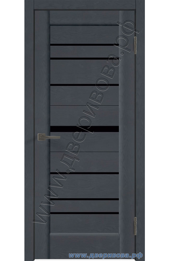 Дверь SoftTouch, Premier 20 ПО, Ясень графит структурный (стекло черное лакобель)