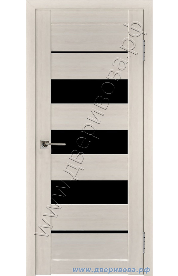 Полотно дверное ДП Atum Х22 ЭКО-шпон Беленый дуб (ультра черное)