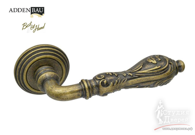 Ручка дверная ADDEN BAU PALAZZO V201 AGED BRONZE Состаренная бронза