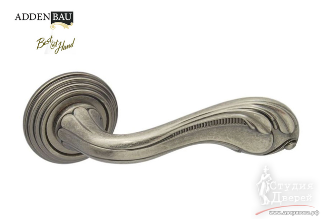 Ручка дверная ADDEN BAU FABIO V210 AGED SILVER Состаренное серебро