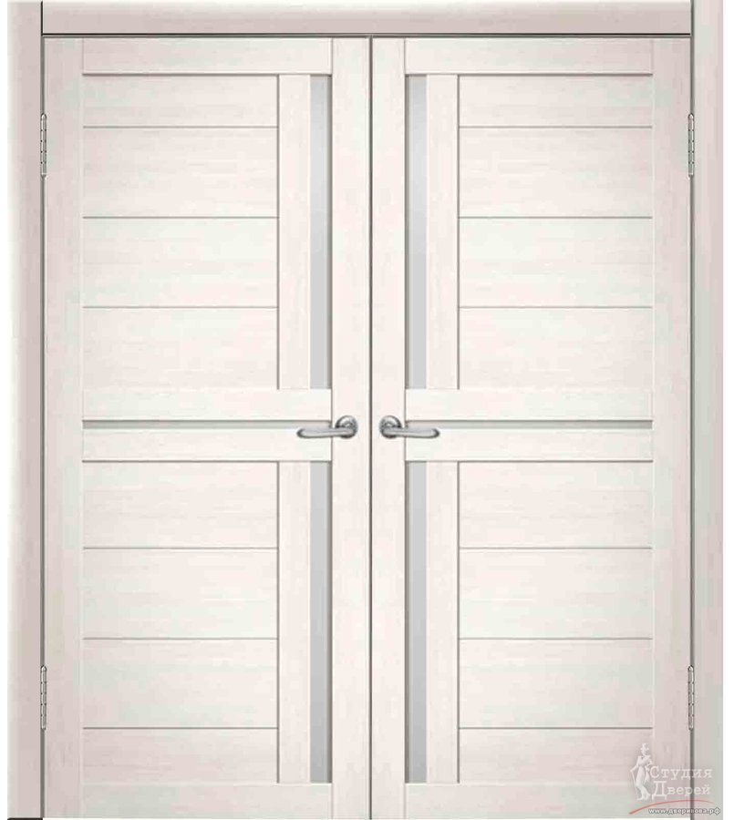 Распашные двери экошпон Ла Стелла 206 ПВХ ясень снежный