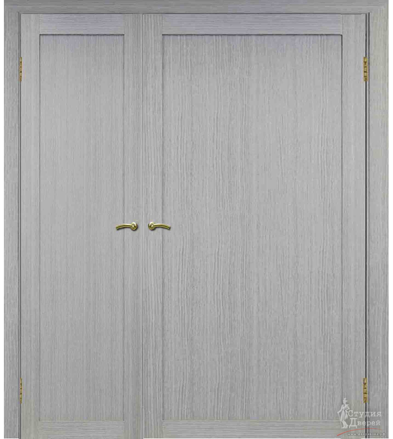 Двери асимметричные двустворчатые Турин 501.1 Дуб серый FL