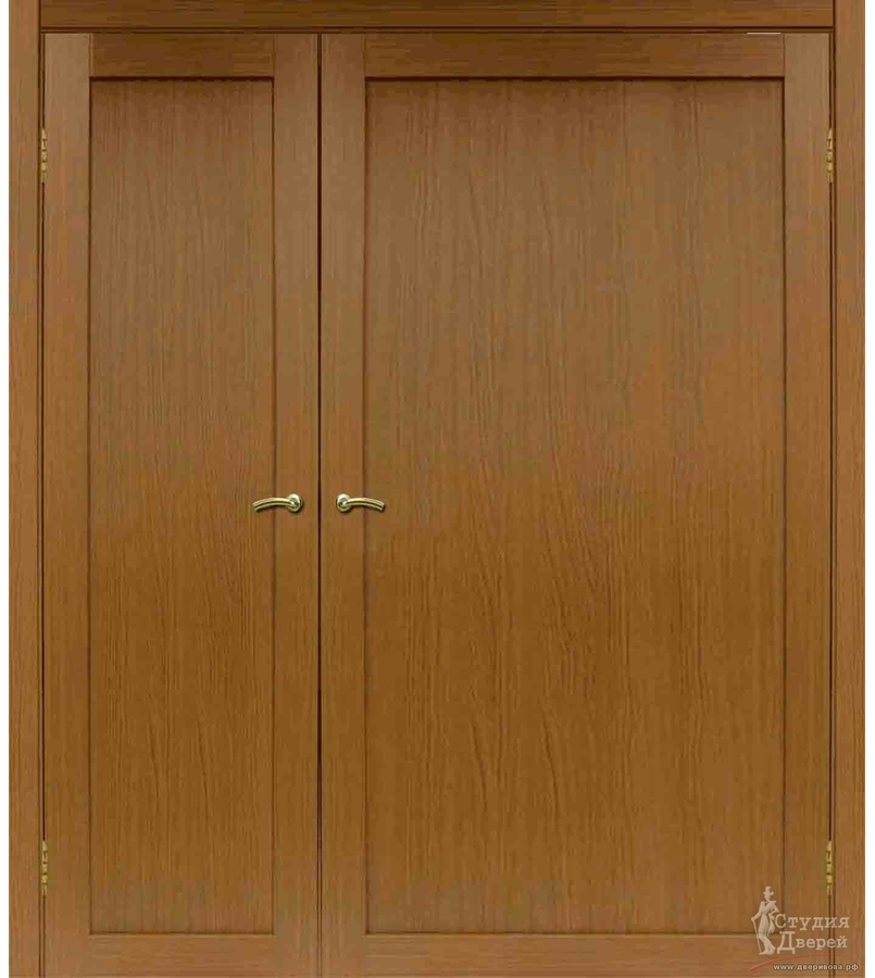 Двери асимметричные двустворчатые Турин 501.1 Орех NL