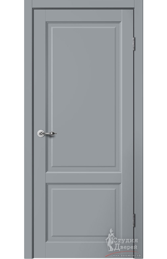 Полотно дверное C02 ПГ ПВХ эмалит серый