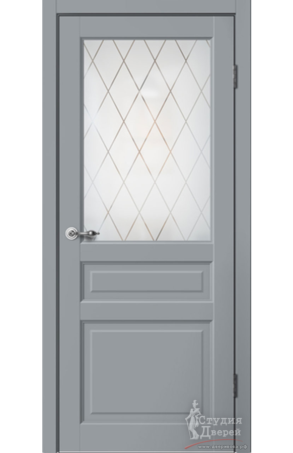 Полотно дверное C03 ПО ПВХ эмалит серый