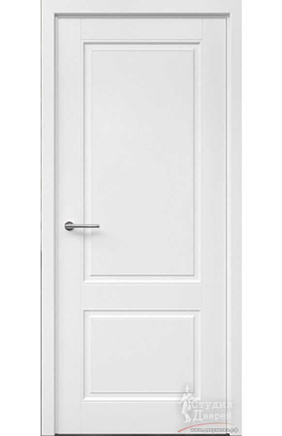 Полотно дверное ПГ Классика 2 Эмаль белый (магнитная защелка)