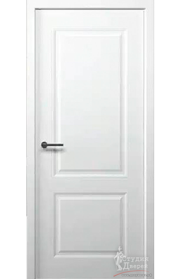 Полотно дверное ПГ Стиль 1 Эмаль белый (фрезеровка под замок)