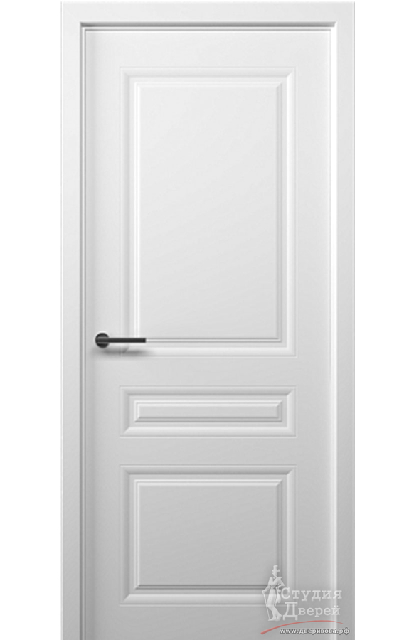 Полотно дверное ПГ Стиль 2 Эмаль белый (фрезеровка под замок)