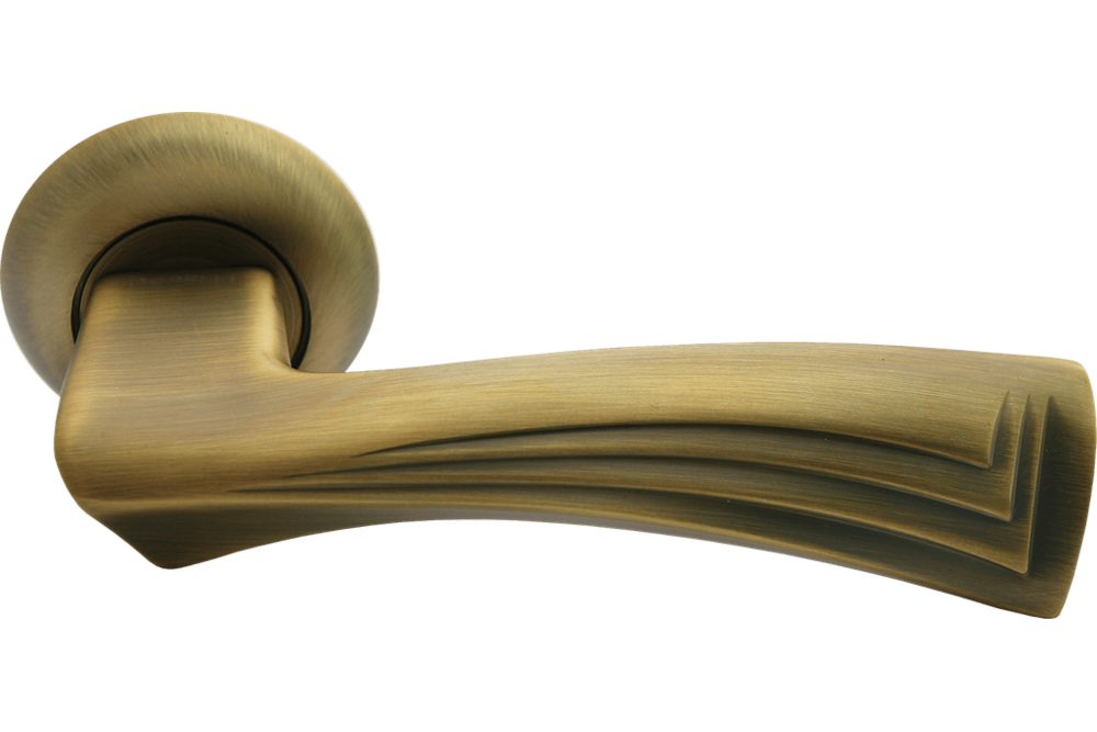 Ручка дверная на круглой розетке The waves MH-34 COF кофе