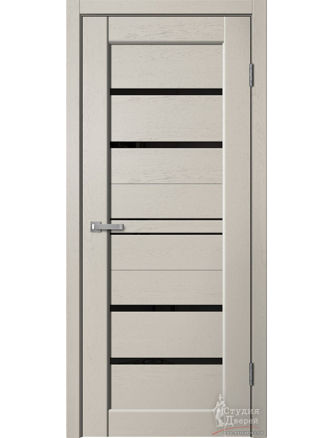 Полотно дверное ST02 ПВХ Cappuccino soft ЧЕРНОЕ