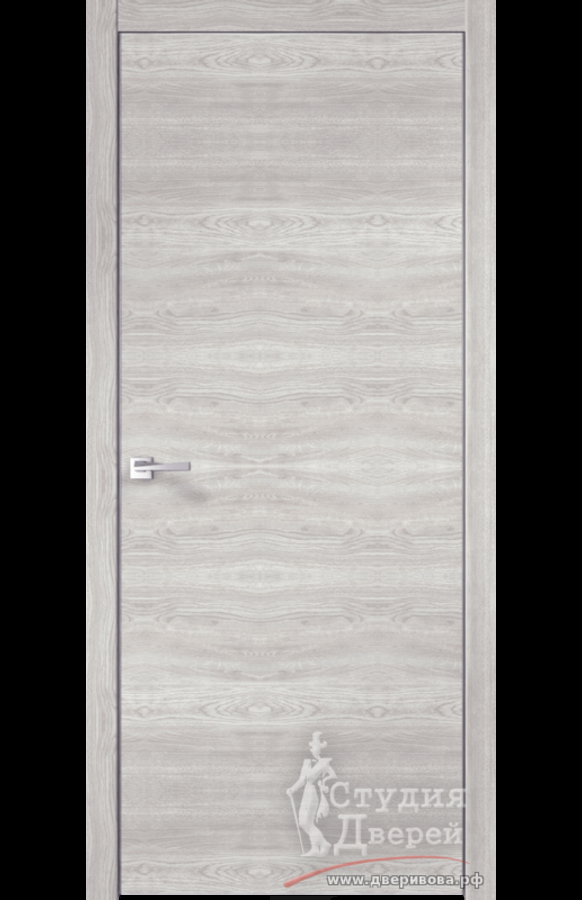 Межкомнатная дверь ЭКОШПОН GALANT глухое без притвора Дуб дымчатый горизонт