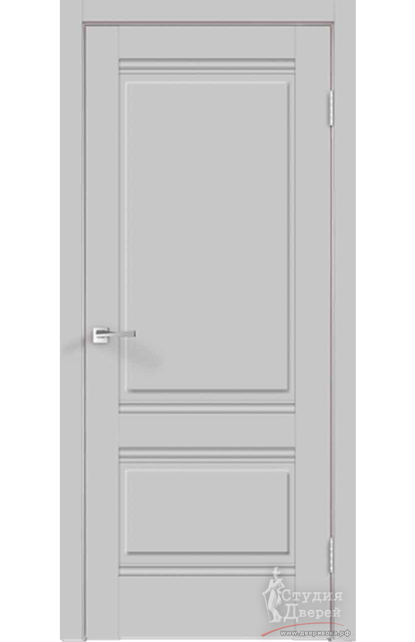 Межкомнатная дверь экошпон ALTO 2P глухое без притвора Эмалит серый