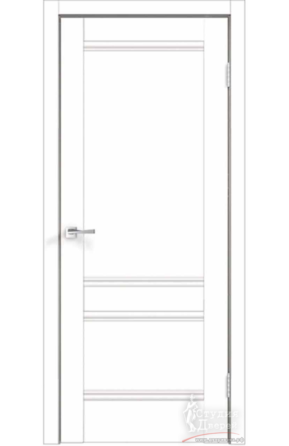 Межкомнатная дверь экошпон ALTO 20 2P глухое без притвора Плоская филенка Эмалит белый