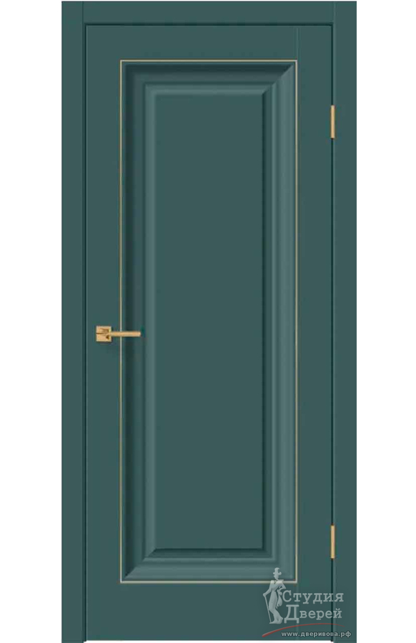 Межкомнатная дверь Emalux ALTO 7 4P глухое без притвора молдинг Патина золото цвет Яшма