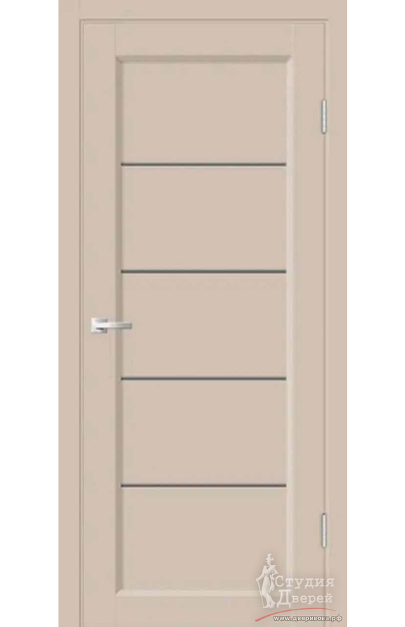 Межкомнатная дверь Emalux STYLE 1 со стеклом Графит мателюкс без притвора Кварцит