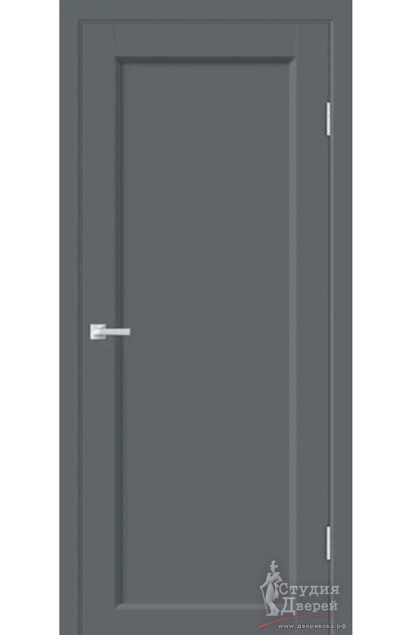 Межкомнатная дверь Emalux STYLE 3 4P глухое без притвора Вулкан