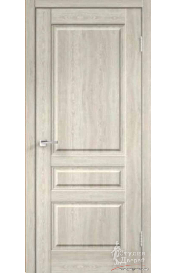 Межкомнатная дверь экошпон VILLA 3P глухое без притвора цвет Дуб дымчатый