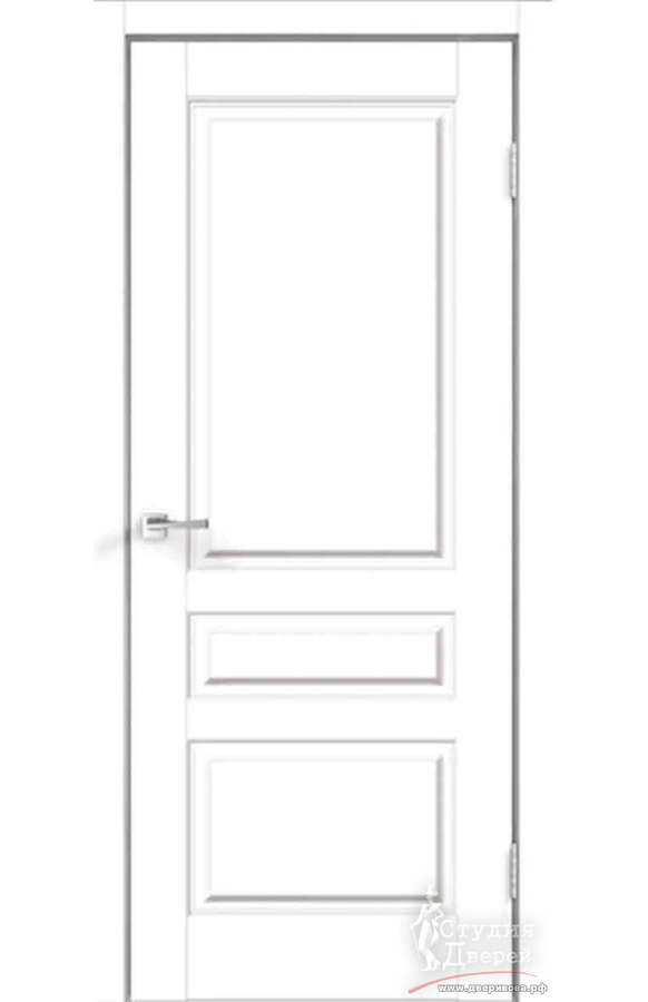 Межкомнатная дверь экошпон VILLA 3P глухое без притвора Эмалит белый