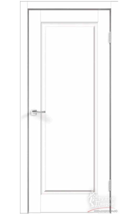 Межкомнатная дверь экошпон VILLA 4P глухое без притвора Эмалит белый