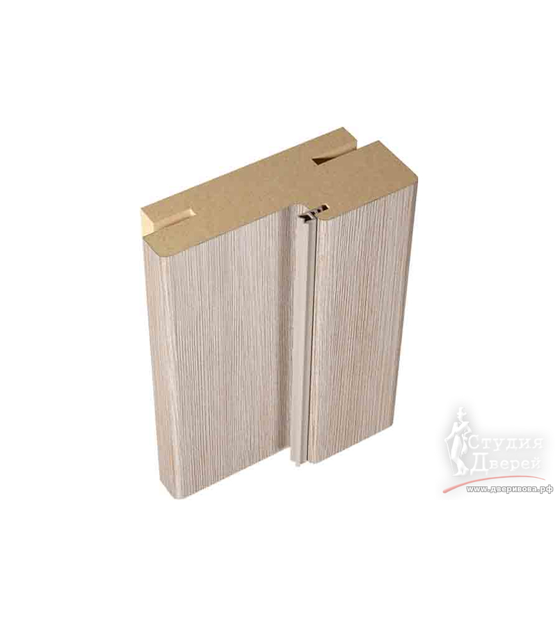 Дверная стойка ЭКОШПОН с уплотнителем 74х26х2070 (без притвора) телескоп 44 Капучино