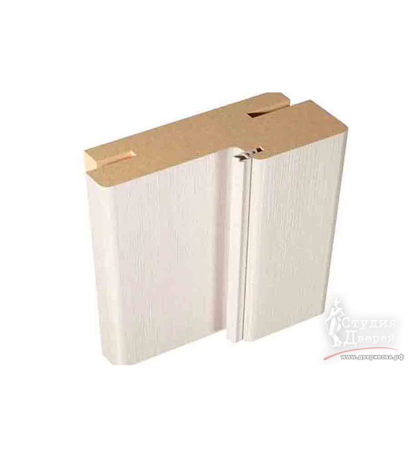 Дверная стойка ЭКОШПОН с уплотнителем 74х26х2070 (без притвора) телескоп 44 Дуб белый