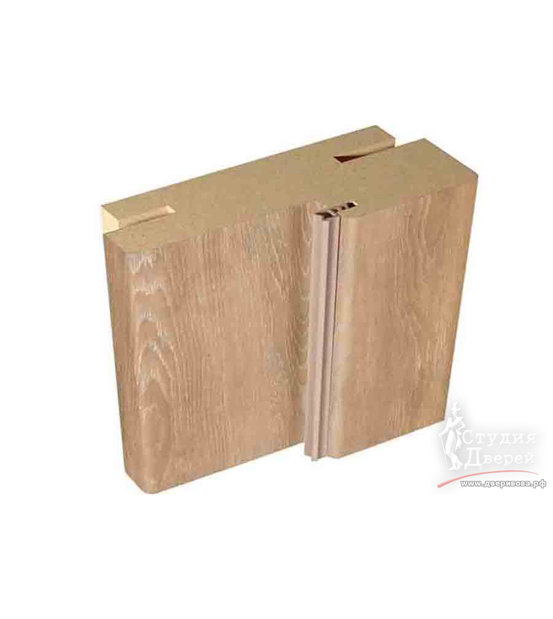 Дверная стойка ЭКОШПОН с уплотнителем 74х26х2070 (без притвора) телескоп 44 Дуб бавария