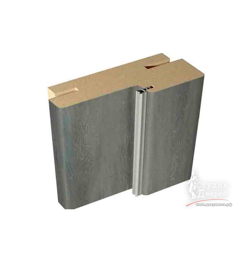Дверная стойка ЭКОШПОН с уплотнителем 74х26х2070 (без притвора) телескоп 44 Дуб шале графит