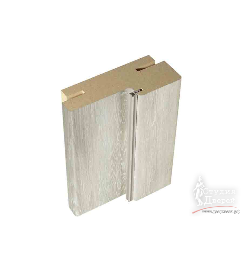 Дверная стойка ЭКОШПОН с уплотнителем 74х26х2070 (без притвора) телескоп 44 Дуб шале седой