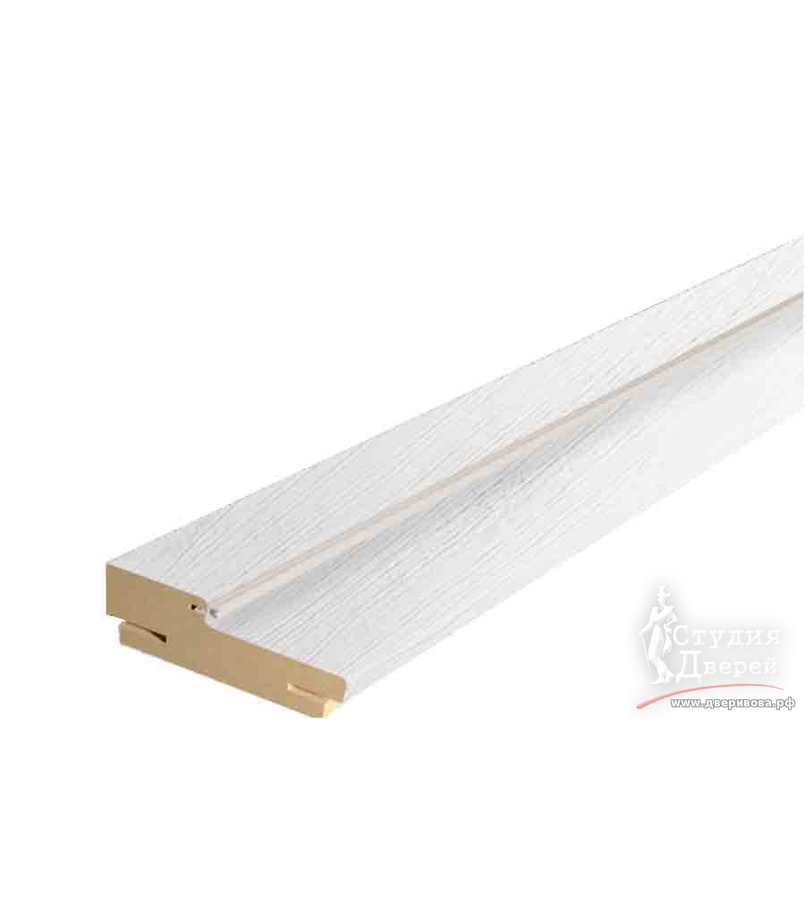 Дверная стойка ЭКОШПОН с уплотнителем 74х26х2070 (без притвора) телескоп 44 Ясень серебряный