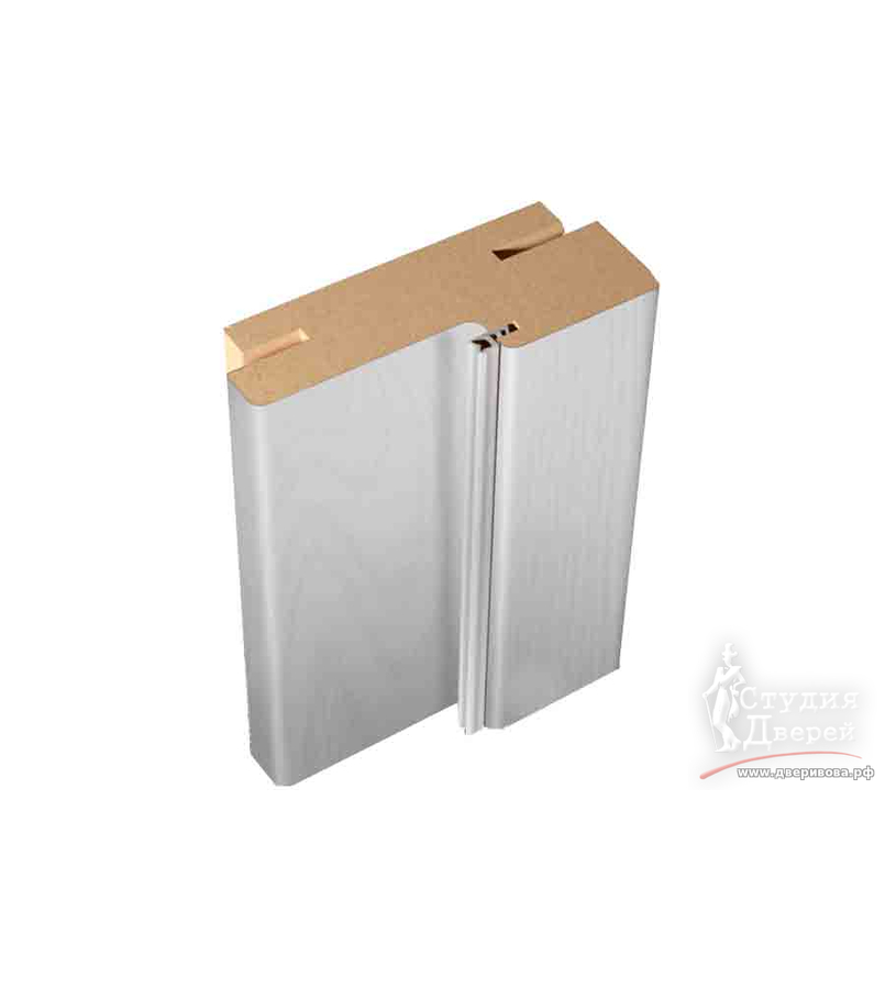 Дверная стойка ЭКОШПОН с уплотнителем 74х26х2070 (без притвора) телескоп 44 Грей эмалит текстурный