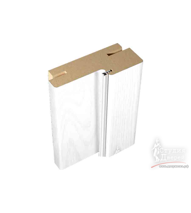 Дверная стойка ЭКОШПОН с уплотнителем 74х26х2070 (без притвора) телескоп 44 Зеффиро эмалит текстурный