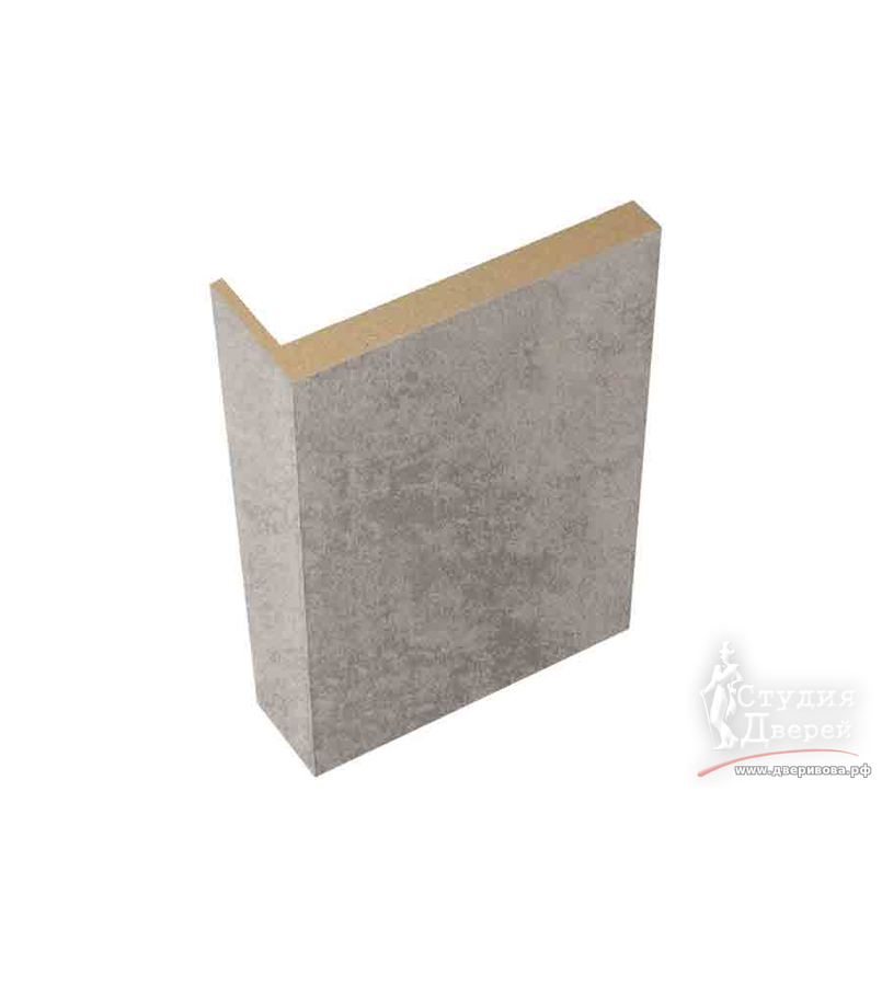 Наличник ЭКОШПОН телескопический L (8мм) 70х25х2200 Муар светло-серый