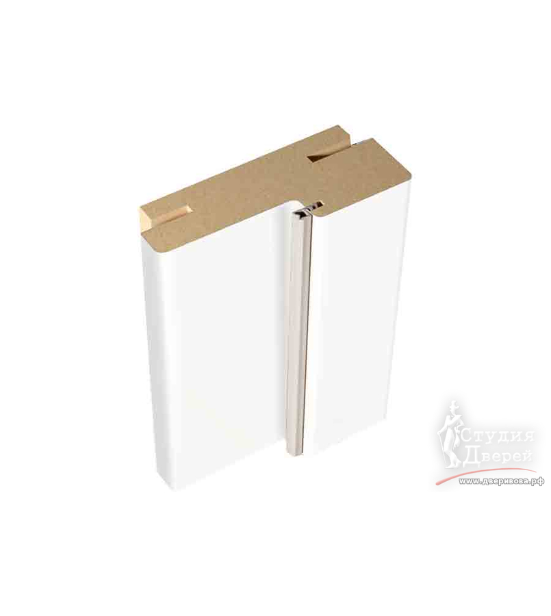 Дверная стойка ЭКОШПОН с уплотнителем 74х26х2070 (без притвора) телескоп 44 Белый эмалит