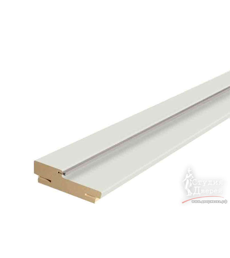 Дверная стойка ЭКОШПОН с уплотнителем 74х26х2070 (без притвора) телескоп 44 Светло-серый эмалит