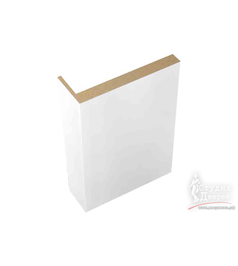 Наличник ЭКОШПОН телескопический L (8мм) 70х25х2150 Белый эмалит