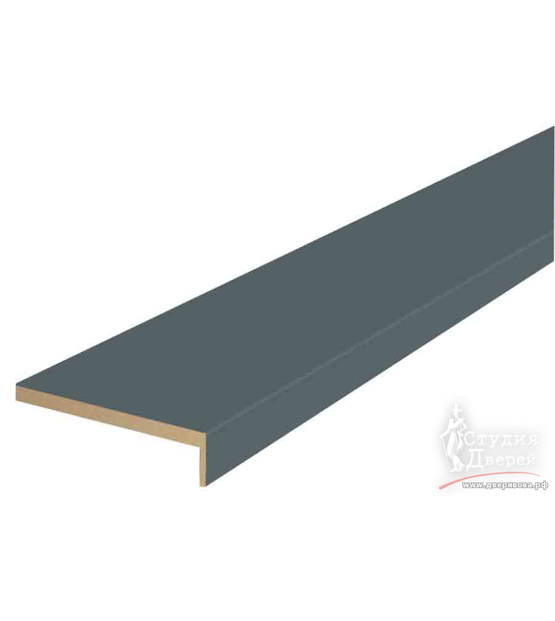 Наличник ЭКОШПОН телескопический L (8мм) 70х25х2150 Темно-серый эмалит