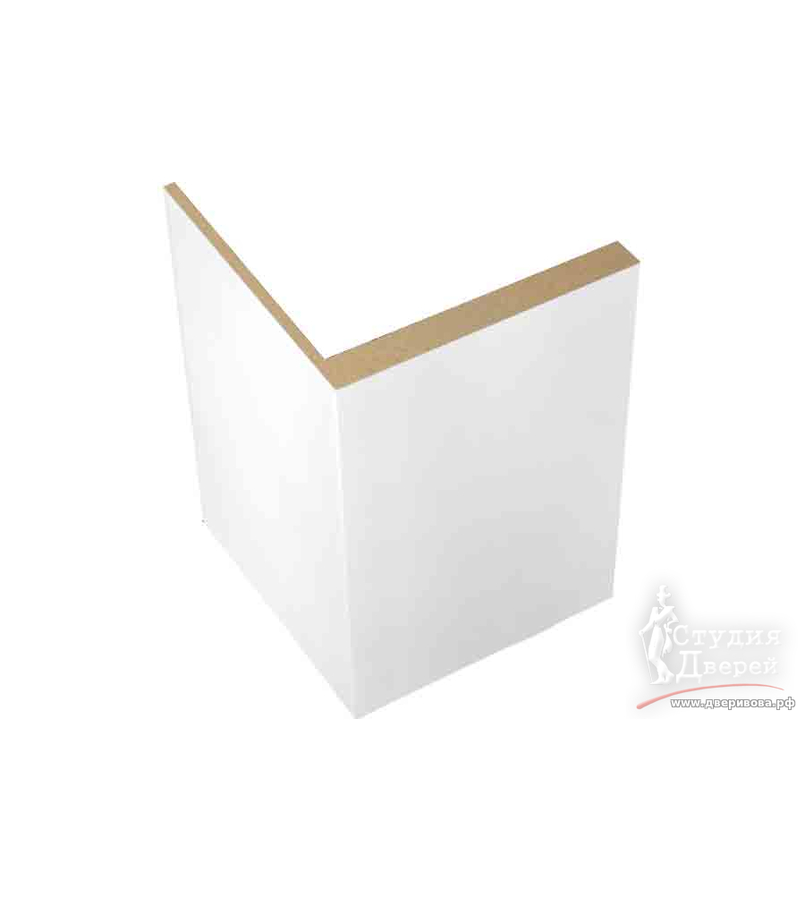 Наличник ЭКОШПОН телескопический L (8мм) 70х70х2200 угловой Белый эмалит