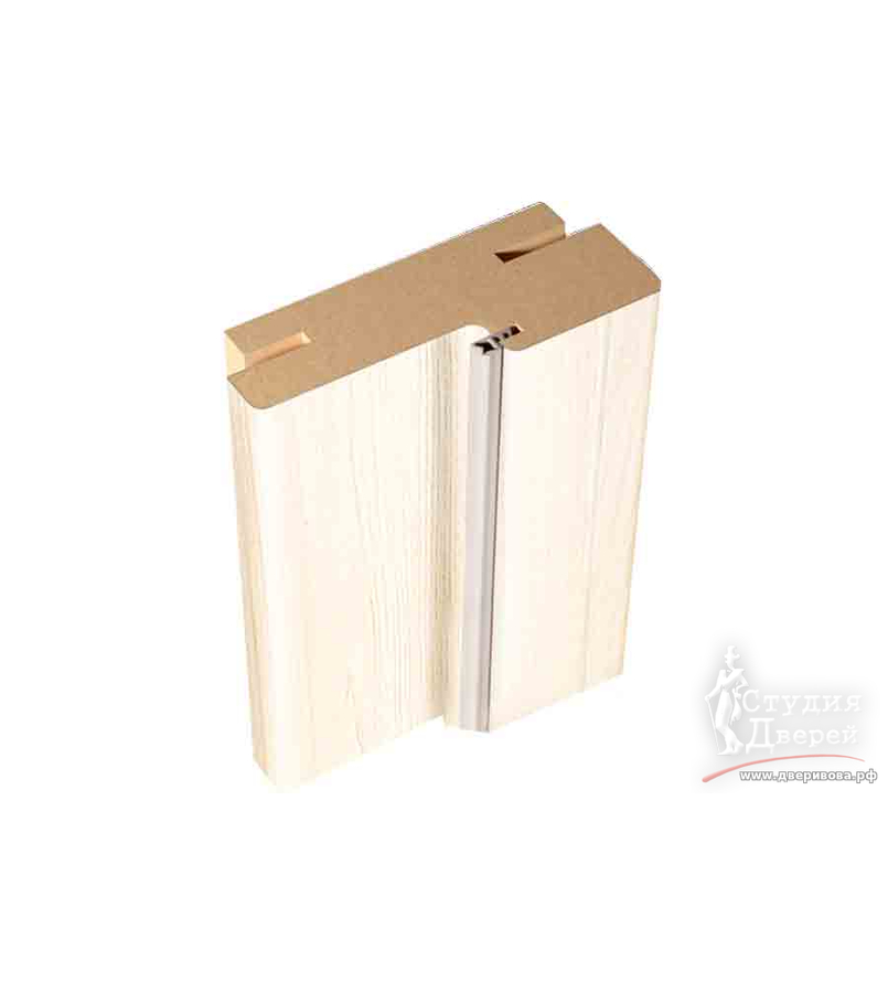 Дверная стойка ЭКОШПОН с уплотнителем 80х36х2100 (без притвора) телескоп 44 Ясень японский