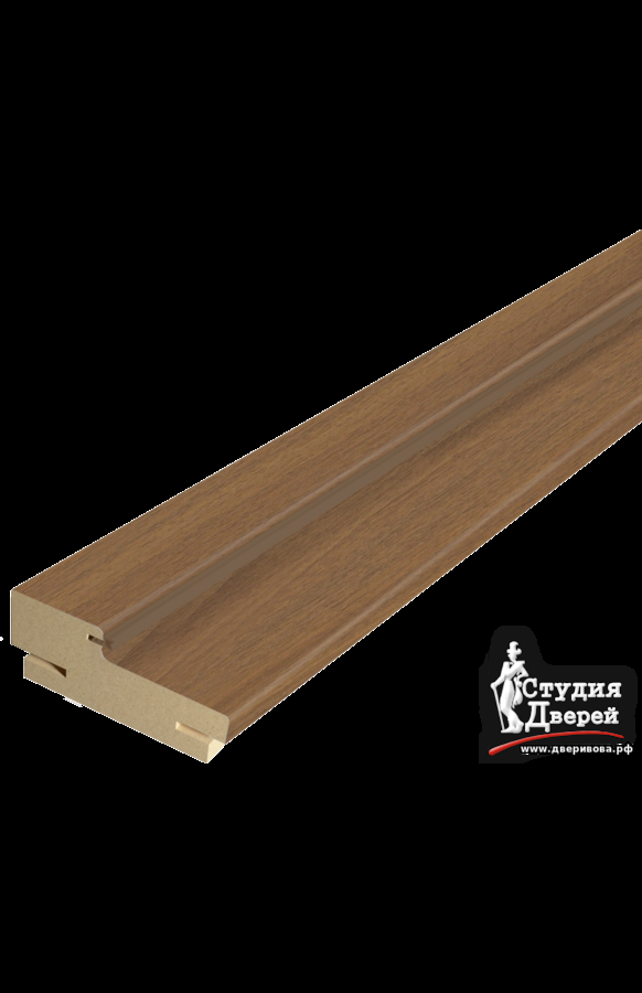 Дверная стойка ЭКОШПОН с уплотнителем 80х36х2100 (без притвора) телескоп 44 Орех американский мореный