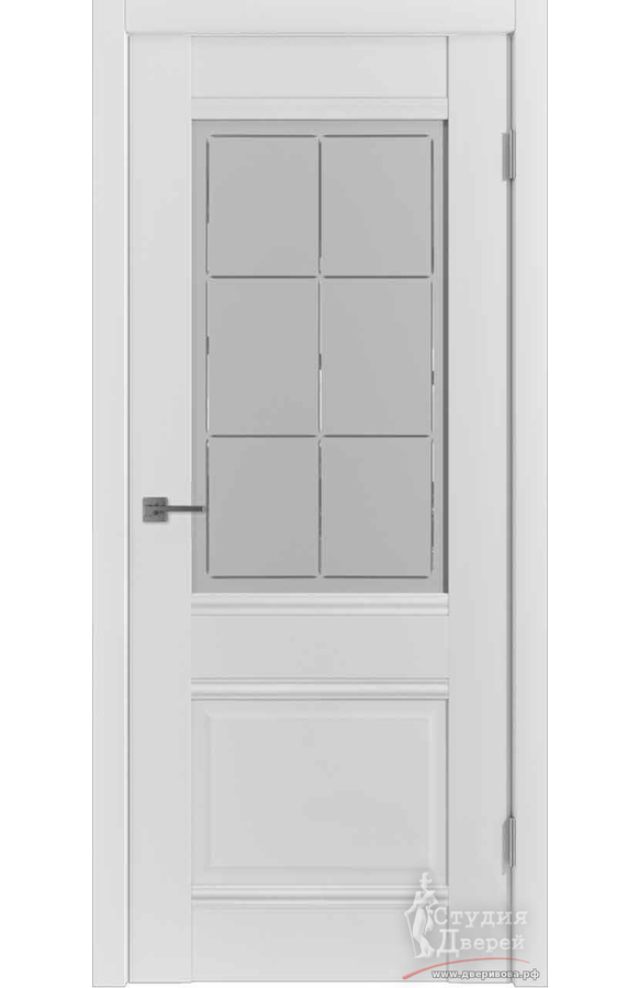 Межкомнатная дверь Emalex ЕC-2 Emalex Steel/ Crystal cloud