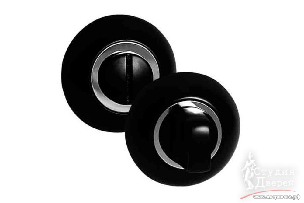 Завертка PALIDORE сантехническая на круглой розетке OL (B) BLACK из ударопрочного пластика