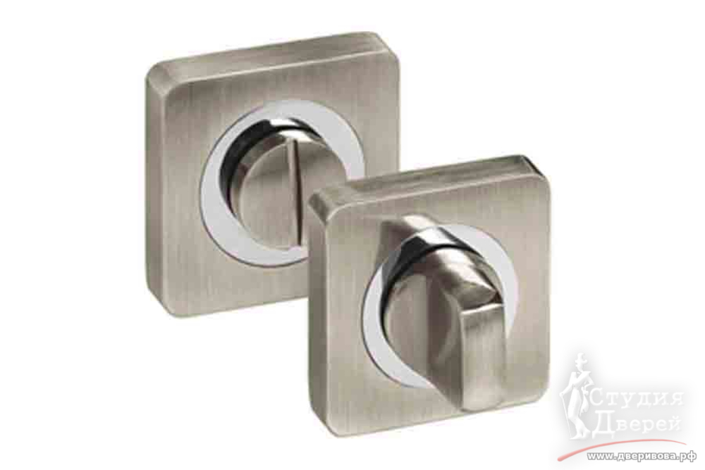 Завертка PALIDORE сантехническая на квадратной розетке OLS (R/B) SC/CP белый никель/хром из ударопрочного пластика