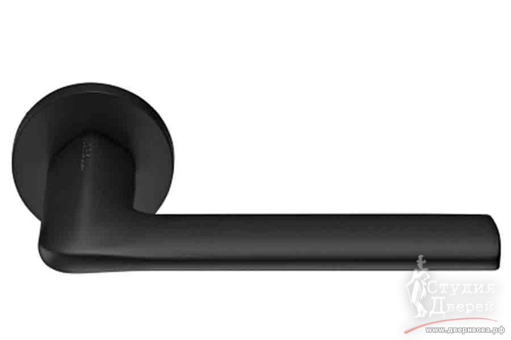 Ручка дверная на круглой розетке 6 мм OAKA MH-61-R6 BL черный