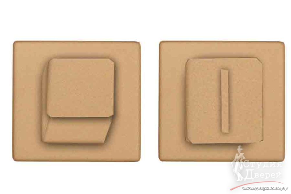 Фиксатор сантехнический FERETTA на квадратной розетке 8 серия 8BK MGP матовое золото