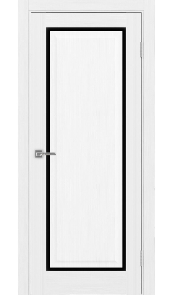 Дверь Тоскана 601С.21 ЭКО-шпон Белый лёд стекло LACчерный
