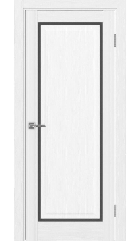 Дверь Тоскана 601С.21 ЭКО-шпон Белый лёд стекло Графит матовое