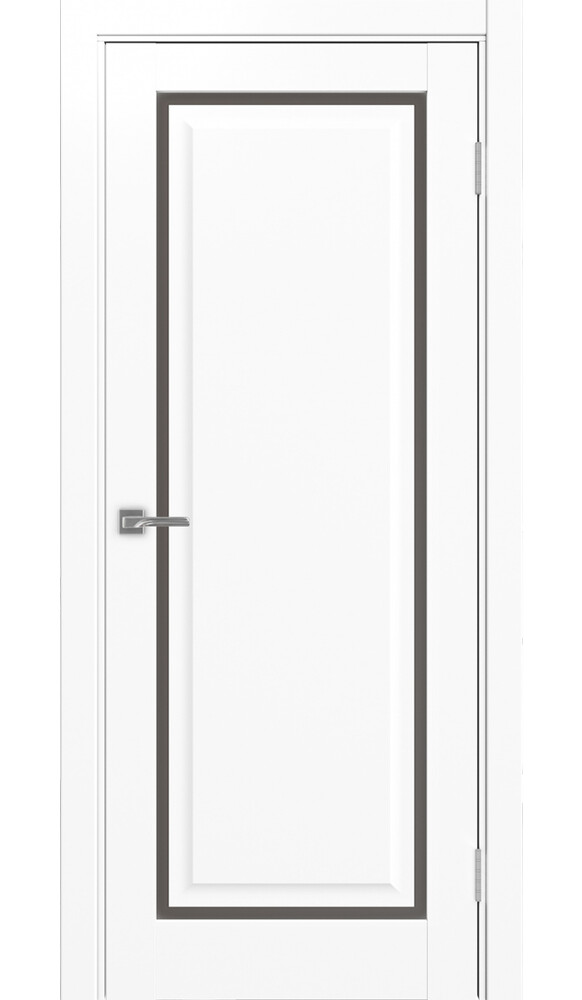 Дверь Тоскана 601С.21 ЭКО-шпон Белый снежный стекло Бронза матовое