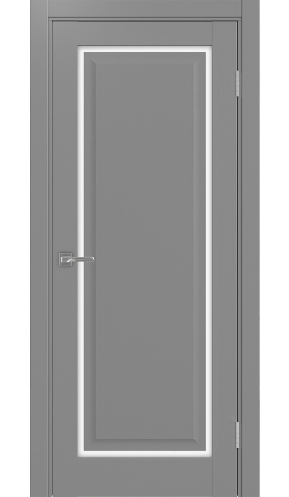 Дверь Тоскана 601С.21 ЭКО-шпон Серый стекло LACбелый