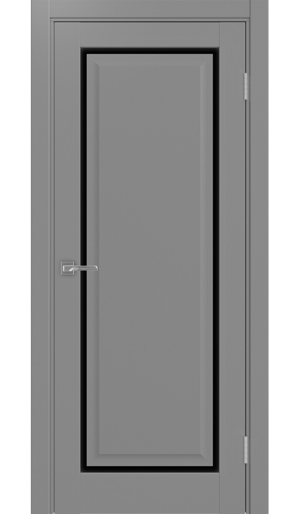 Дверь Тоскана 601С.21 ЭКО-шпон Серый стекло LACчерный